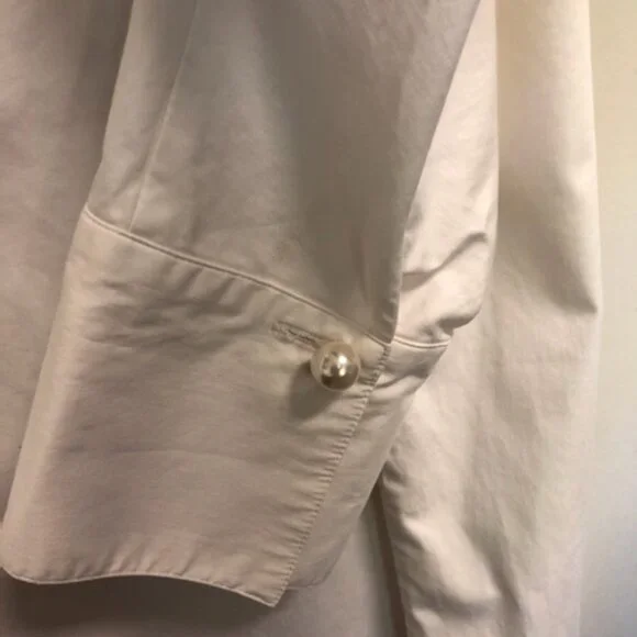 TUCKERNUCk Blanc Willow Blouse.   White Medium - Picture 6 of 8